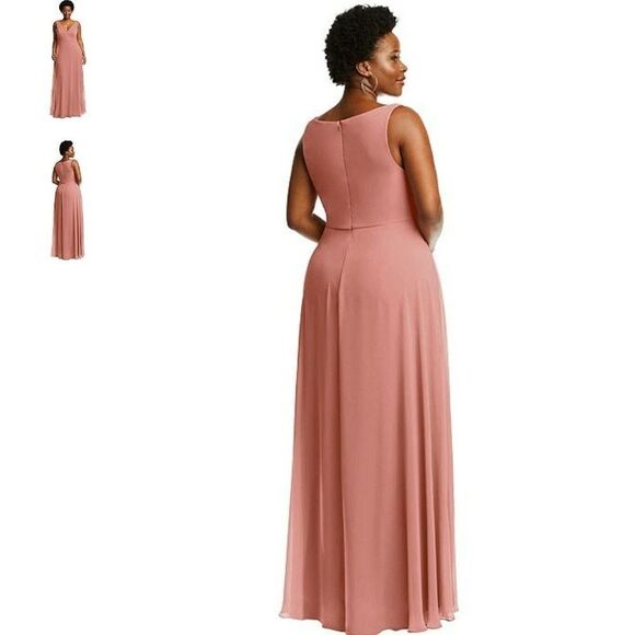 NWOT After Six Maxi Dress Desert Rose V Neck Chiffon Gown Size 0 - Picture 15 of 15